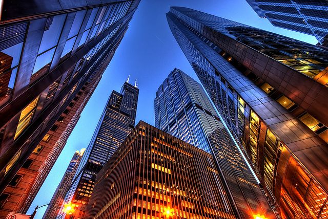 New York City Financial District at Dusk