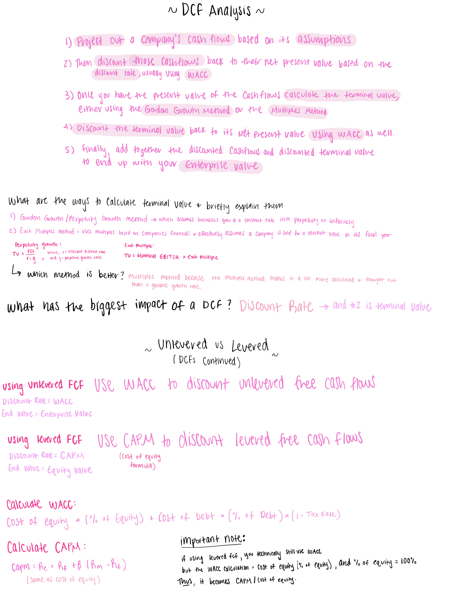 DCF model notes